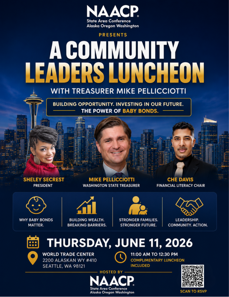NAACP Community Leaders Luncheon Seattle 2026 with Washington State Treasurer Mike Pellicciotti